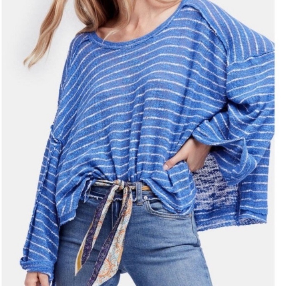 NWOT We the Free Island Girl Hacci Striped Top